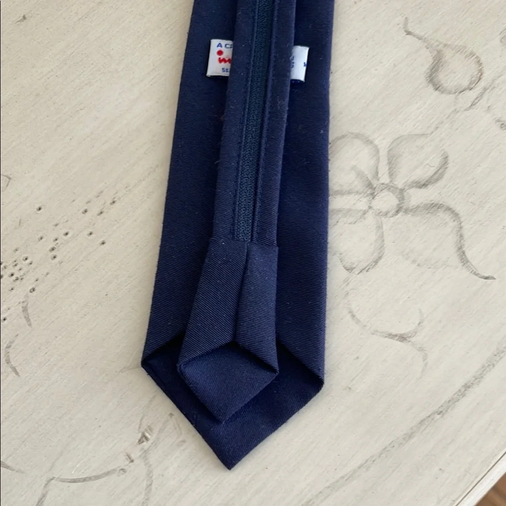 LITTLE BOY CLASSIC NAVY BLUE ZIPPER TIE